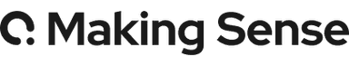 Making Sense company logo with a circular design element to the left.